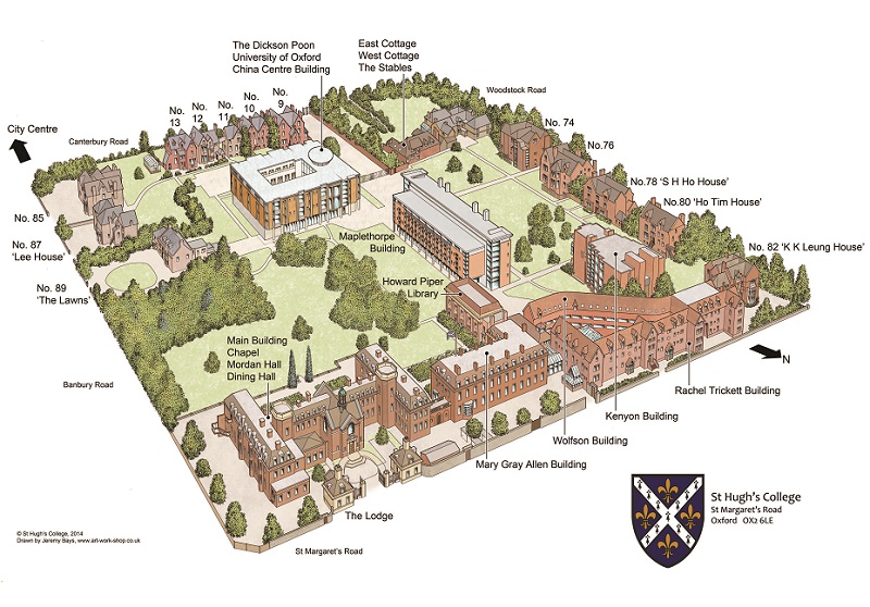Map of St Hugh's Grounds